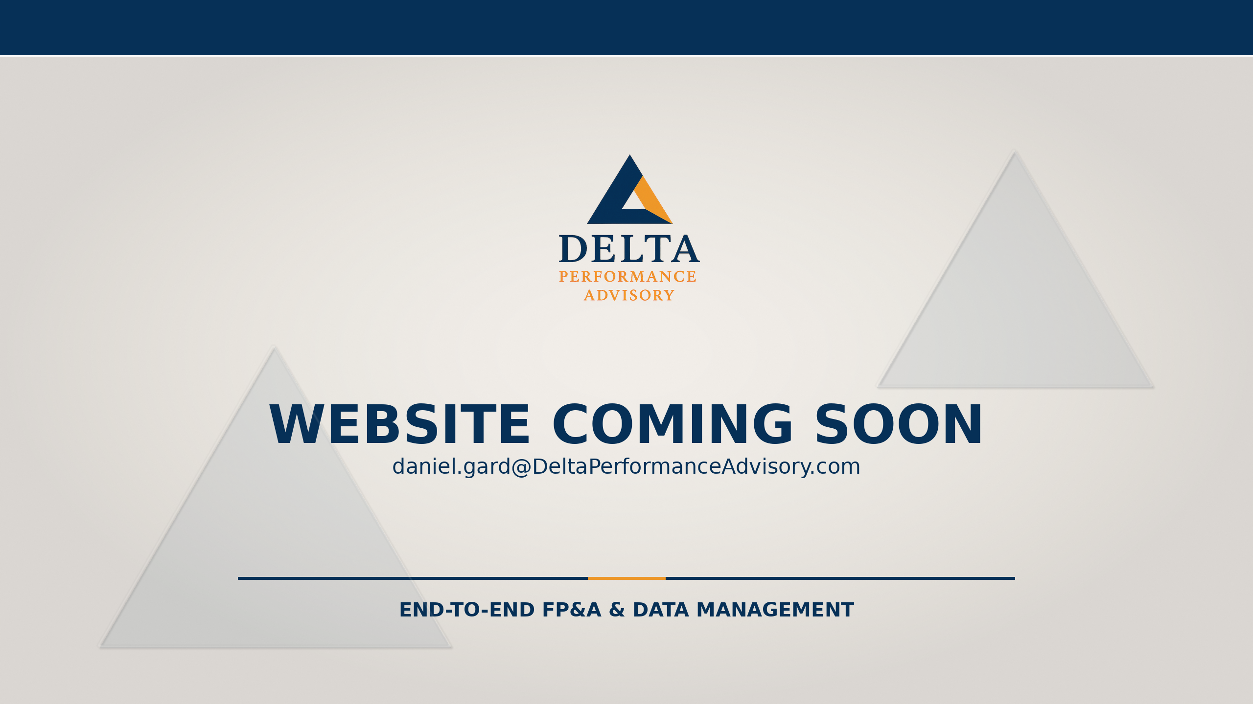 Delta Performance Advisory — Website Coming Soon